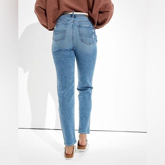 American Eagle Stretch Mom Straight Jean Size 2 - Picture 2 of 15